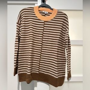 Madewell sweater. Small. Brown and cream stripe. Brand new. Never worn. No tags.